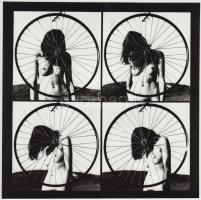 cca 1975 Dobosy László: Akt No.9., feliratozott vintage fotóművészeti alkotás, 18x18 cm