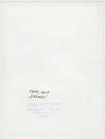 cca 1974 Tamás József: Emlékkép, feliratozott vintage fotóművészeti alkotás, 24x18 cm