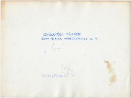 cca 1972 Gyulavári József: Út, feliratozott vintage fotóművészeti alkotás, 18x24 cm