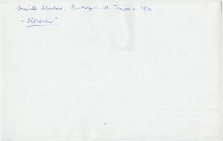 cca 1950 Németh Aladár: Közösen, feliratozott vintage fotóművészeti alkotás, (a háttérben vélhetően ...