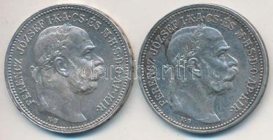 1915KB-1916KB 1K Ag "Ferenc József" (2x) T:2 kis ph.