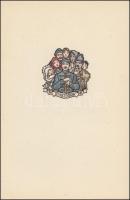 Drahos István (1895-1968):  Gulyás Miska és Káposzta sári szomorú históriája (1962). 13 db színezett...