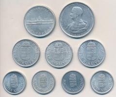 1941-1944. 1P Al (4x) + 1941-1943. 2P Al (3x) + 1943. 5P Al "Horthy Miklós születésének 75. évf...