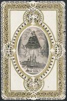 cca 1880-1900 Csipke szentkép, metszet, szép állapotban, 12x8cm