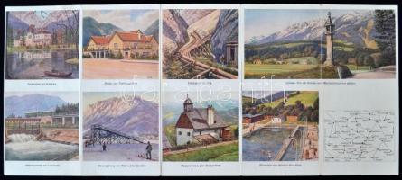 cca 1930-2000 Vegyes osztrák turisztikai nyomtatványok, különböző méretben és minőségben, 8db