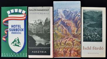 cca 1930-2000 Vegyes osztrák turisztikai nyomtatványok, különböző méretben és minőségben, 8db