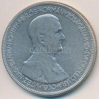 1930. 5P Ag "Horthy jobbra" T:3,2- Adamo P8