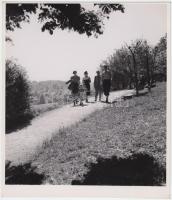 cca 1937 Reich Péter Cornel: Kirándulók a Budai hegyekben, 6 db jelzés nélküli vintage fotó, 29x20 cm és 21x18 cm közötti méretekben