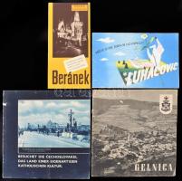 cca 1930-60 Vegyes csehszlovák turisztikai nyomtatványok, különböző méretben és minőségben, 7db