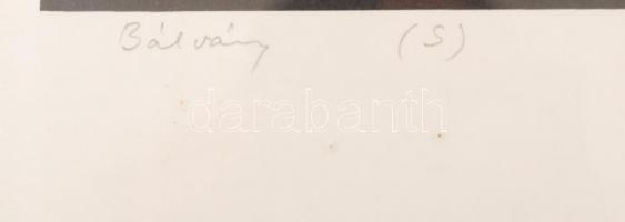 Deim Pál (1932- ): Bálvány. Szitanyomat, papír,  jelzett, üvegezett keretben, 40×40 cm