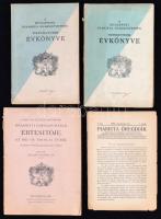 1936-40 Vegyes nyomtatvány tétel, 4db: Piarista Diákszövetség évkönyve, 2db, + Piarista Öregdiák, I.évf./ 1szám, elvált lappal, + A Magyar Kegyestanitórend Budapesti gimnáziumának értesítője