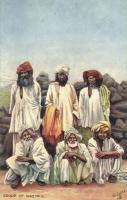 Group of Waziris; Raphael Tuck & Sons Oilette Native Life in India 9310.