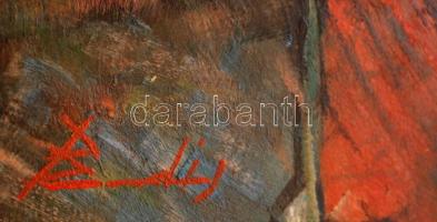 Olvashatatlan jelzéssel: Szentendre, olaj, farost, 40×30 cm