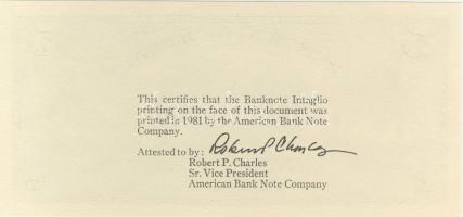 Hawaii 1895. 5$ 1981 utánnyomás hátoldali tanúsítvánnyal T:I