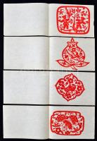 Modern kínai papírkivágások (jianzhi), papír mappába rendezve /

A set of modern Chinese paper cut...