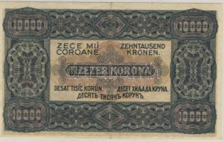 1923. 10000K "80 fillér" fny-sal, előoldali nyomat lefelé csúszva, hátoldali nyomat erősen...