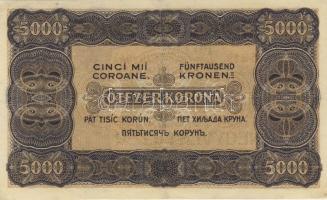 1923. 5000K "40 fillér" fny-sal, előlap ferdén nyomva! T:kissé restaurált, egyébként II/II...