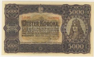 1923. 5000K "Magyar Pénzjegy..." T:I