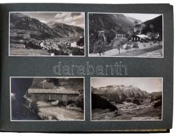 Kb 200 fényképet tartalmazó fotóalbum, benne néhány magyar és erdélyi kép és képeslap, de nagyrészt ...