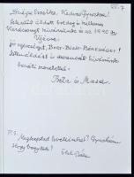 1990 Petry Béla (1902-1996) grafikus és felesége karácsonyi-újévi üdvözlő sorai és aláírása Petry Bé...