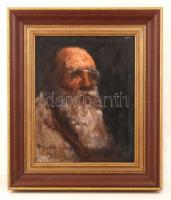 Tadeusz Małachowski (1928-1987) : Darwin. Olaj, vászon, jelzett, keretben, 50×40 cm