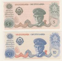 Jugoszlávia 1990 körül, nem kiadott bankjegyek 5D + 10D T:I RRR!!!
