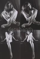 cca 1976 Zárkózott modell, 6 db finoman erotikus fénykép, korabeli negatívokról készült modern nagyítások, 15x10 cm / 6 erotic photos, 15x10 cm