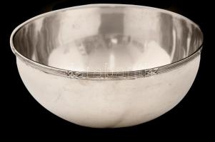 Ezüst  kerek kínáló, Bachruch,  Ag., nettó:142gr., jelzett, 13x5cm/Silver Bowl, Bachruch, Ag, net.. 142 gr, marked, 13x5cm