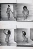 cca 1969 Meglepetés képek az udvarlónak, 9 db finoman erotikus fénykép, korabeli negatívokról készült modern nagyítások, egyik kép felületén hajtásnyommal, 15x10 cm / 9 erotic photos, 15x10 cm