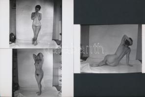 cca 1969 Meglepetés képek az udvarlónak, 9 db finoman erotikus fénykép, korabeli negatívokról készül...