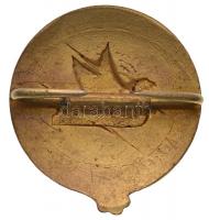 ~1920. "Budapesti Korcsolyázó Egylet 1869" aranyozott, zománcozott fém jelvény (24mm) T:2