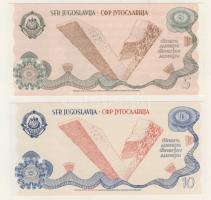 Jugoszlávia 1990 körül, nem kiadott bankjegyek 5D + 10D T:I RRR!!!