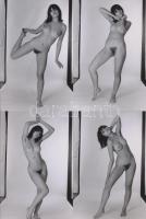 cca 1977 Kezes-lábas felvételek, 9 db finoman erotikus fénykép, korabeli negatívokról készült modern nagyítások, 15x10 cm / 9 erotic photos, 15x10 cm