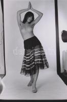 cca 1977 Kezes-lábas felvételek, 9 db finoman erotikus fénykép, korabeli negatívokról készült modern...