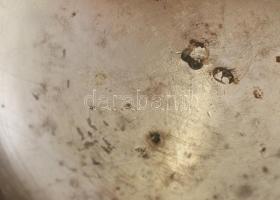 Ezüst  fűszertartó csiszolt üveg betéttel,  Ag., nettó:38,3gr., jelzett, 3,5x5cm/Silver spice rack f...