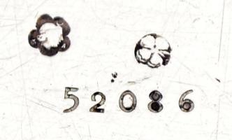 Ezüst  füles kínálótálka,  Ag., nettó:159,8gr., jelzett, 3,5x11cm/Silver Bowl, Ag., net. 159,8gr, ma...