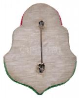 ~1930. "Magyar Országos Torna Szövetség" ezüstözött fém jelvény nemzetiszín alátéten (53x4...