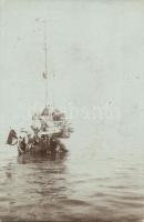 SMS Csepel osztrák-magyar torpedónaszád torpedótámadás után / Austrian-Hungarian torpedo ship after torpedo attack, photo (EK)