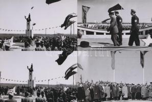 1950 április 4. Budapest, Steimetz kapitány szobrának koszorúzási ünnepsége, Kotnyek Antal (1921-199...