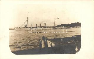 SMS Helgoland Osztrák-Magyar haditengerészeti gyorscirkáló / K.u.K. Kriegsmarine, light cruiser Helgoland, photo