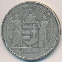 1930. 5P Ag "Horthy jobbra" T:3 
Adamo P8