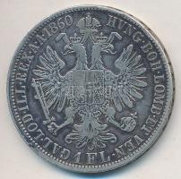 Ausztria 1860A 1Fl Ag "Ferenc József" T:2- 
Austria 1860A 1 Florin Ag "Franz Joseph&...