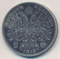 Ausztria 1912. 2K Ag "Ferenc József" T:2,2- patina 
Austria 1912. 2 Corona Ag "Franz...