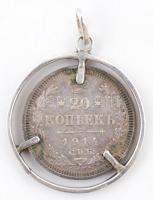cca 1910-1916 Orosz ezüstpénzekből készült ékszer szett. Karlánc, medál, gyűrű. / Jewellery set made...