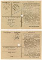 1946. Teljes pénztárjegy sor 10.000AP,100.000AP,1000.000AP,10.000.000AP benne látványos lemezhibák, ...