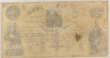 1852. Emigrációs "Kossuth bankó" New York 50$ Kossuth Lajos eredeti aláírásával T:II kis f...