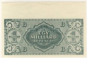 1946. 1000.000.000B.-pengő "zöld" széles feslő ívszéllel T:I