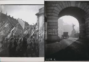 cca 1930 Budapesti városképek, életképek, 6 db korabeli negatív modern nagyítása, 13x18 cm