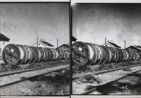 cca 1933 Lakihegyi rádió adótoronyhoz vezető földkábelt fekteti a Magyar Posta, Kerny István (1879-1...