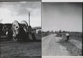 cca 1933 Lakihegyi rádió adótoronyhoz vezető földkábelt fekteti a Magyar Posta, Kerny István (1879-1...